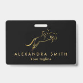Badge Cheval de saut | Équitation | Entraîneur de chevau (Arrière)