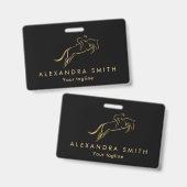 Badge Cheval de saut | Équitation | Entraîneur de chevau (Avant & arrière)