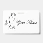 Badge Cheval en couleur noire (Arrière)