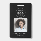 Badge Chic Black Logo Photo QR Code Business ID (Avant)