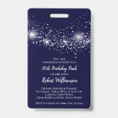 Badge Chic Stars sur Navy Sky Birthday VIP Pass (Arrière)