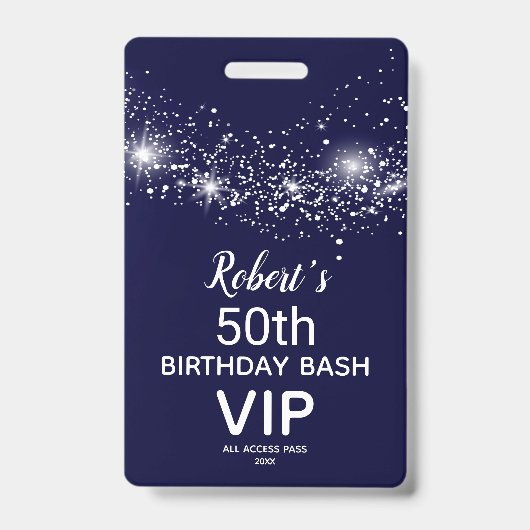 Badge Chic Stars sur Navy Sky Birthday VIP Pass (Avant)