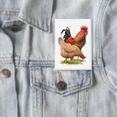 Badge Chicken And Rooster Art, Poultry, Farm Animals (Insitu)