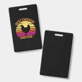Badge Chicken Lover | Best Chicken Dad Ever (Avant & arrière)