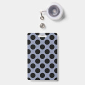Badge chien bleu merle à pois (Avant avec rétractable)