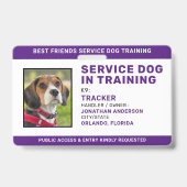 Badge Chien d'Assistance en Formation Carte d'Identifica (Avant)