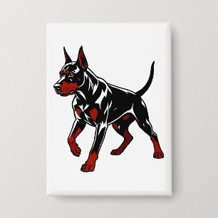 Badge Chien de garde Doberman féroce
