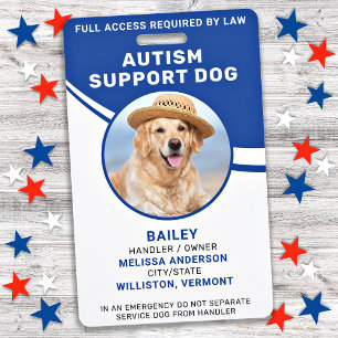 Badge Chien de Service Chien de Soutien Personnalisé pou