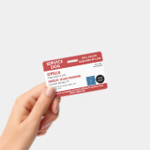 Badge Chien de service Rouge Blanc 2 Logos Sans Photo ID (Manuel / portable)