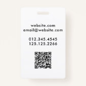 Badge Chien Groomer Funny QR Code (Dos)