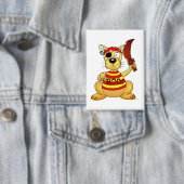 Badge Chien Pirate Drôle avec Épée de Jouet (Insitu)