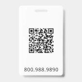 Badge Chien Trainer Puppy Photo QR Code (Arrière)