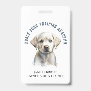 Badge Chien Trainer Puppy Photo QR Code