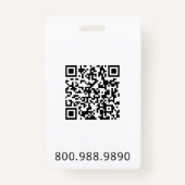 Badge Chien Trainer Puppy Photo QR Code (Dos)