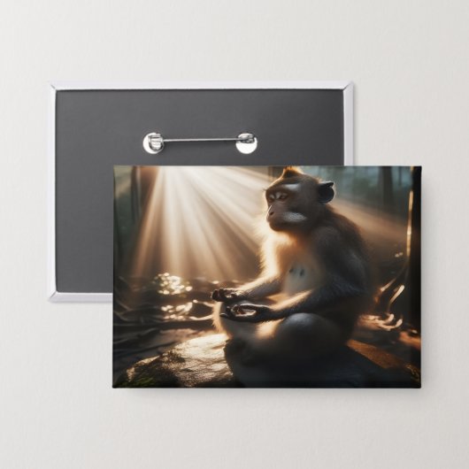 Badge Chill Monkey Button (Recto/Verso)