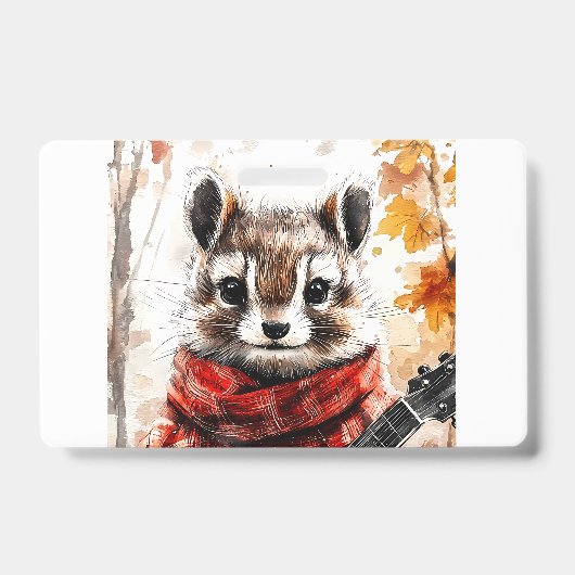 Badge Chipmunk Guitare (Avant)