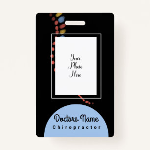 Badge Chiropractor Chiropractor Aquarelle Spine