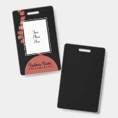 Badge Chiropractor Chiropractor Aquarelle Spine (Recto et verso)