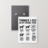 Badge Choses que je fais pendant mon temps libre Chiens (Recto/Verso)
