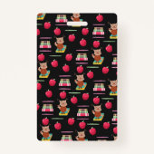 Badge Chouette Brown sur un laissez-passer de bibliothèq (Dos)