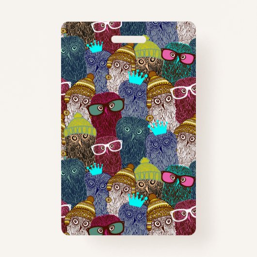 Badge Chouette dans la couronne (Devant)