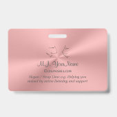 Badge Chrome-effet rose de luxe de conseiller personnel (Back)