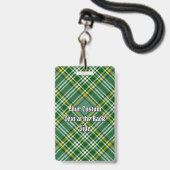 Badge Cimier de coq Clan Currie sur Tartan (Dos avec cordon)