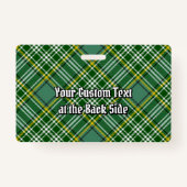 Badge Cimier de lion Clan Currie sur Tartan (Dos)