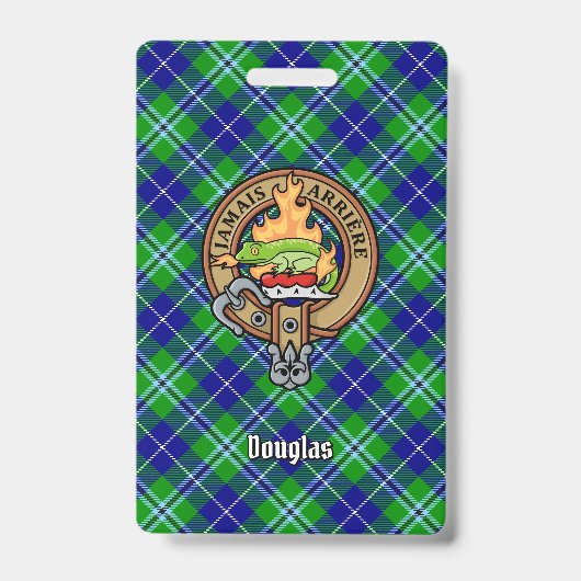 Badge Cimier du clan Douglas sur tartan (Avant)