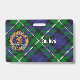 Badge Cimier du clan Forbes sur tartan