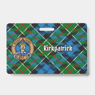 Badge Cimier du clan Kirkpatrick sur tartan