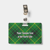 Badge Cimier du clan MacArthur sur tartan (Arrière avec clip)