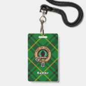 Badge Cimier du clan MacArthur sur tartan (Avant avec lanière)