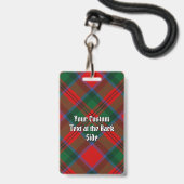 Badge Cimier du clan MacDuff sur tartan (Arrière avec lanière)