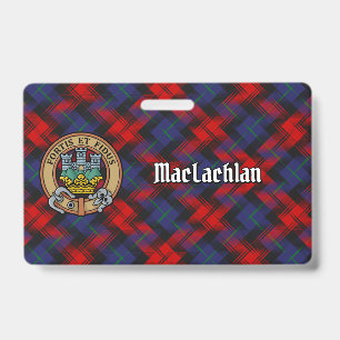 Badge Cimier du clan MacLachlan sur tartan