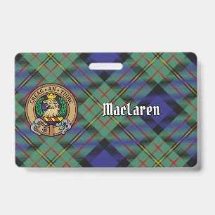 Badge Cimier du clan MacLaren sur tartan