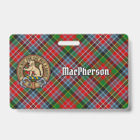 Cimier du clan MacPherson sur tartan