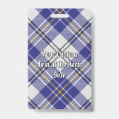 Badge Cimier du clan MacPherson sur tartan bleu de robe (Arrière)