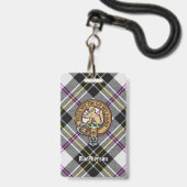 Badge Cimier du clan MacPherson sur tartan de robe de so (Avant avec lanière)