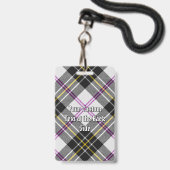 Badge Cimier du clan MacPherson sur tartan de robe de so (Arrière avec lanière)