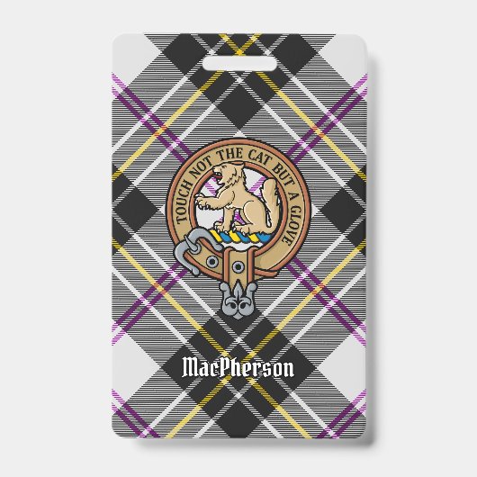 Badge Cimier du clan MacPherson sur tartan de robe de so (Avant)