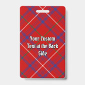 Badge Cimier Rose de clan sur Tartan (Dos)