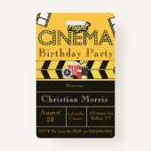 Badge Cinéma branché à tout âge fête d'anniversaire (Devant)