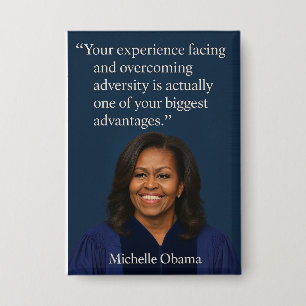 Badge Citation de force de diplôme de Michelle Obama - B