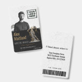 Badge Citation de logo de carte d'identité moderne et él (Avant & arrière)