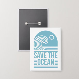 Badge Citations d'activiste pour sauver l'océan esthétiq
