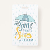 Badge Citations de pluie Sun Citations de résultats posi (Dos)