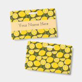 Badge Citron Jaune Moderne Amusant mignon (Recto et verso)