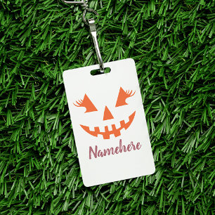 Badge Citrouille Personnalisée Jack O Lantern pour Hallo