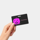 Badge Citrouille rose Jack o'lantern Halloween Thunder_C (Manuel / portable)